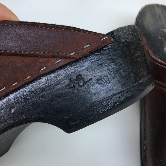 Sven Clogs Brown Nubuck Leather Size 40 - Picture 7 of 11